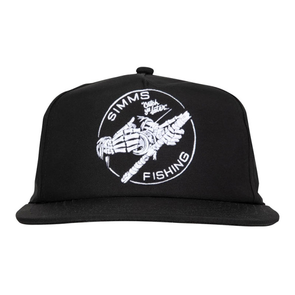 Бейсболка Unstructured Flat Brim Cap (one size; black)